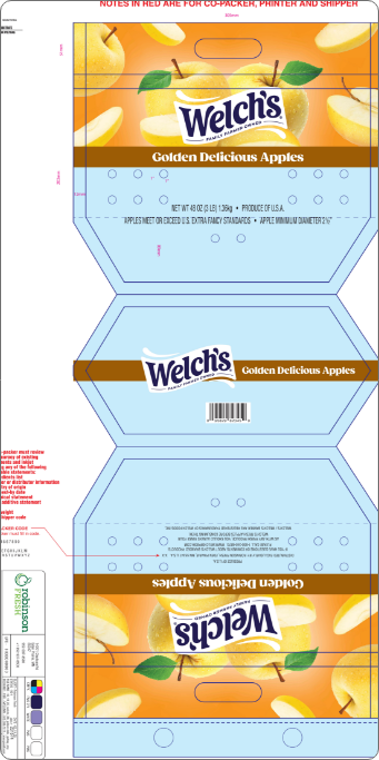 Welch’s Golden Delicious Apples packaging layout designed by Partners & Hunt as part of a brand design refresh