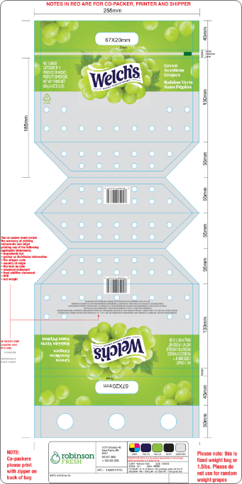 Welch’s Golden Delicious Apples packaging layout designed by Partners & Hunt as part of a brand design refresh