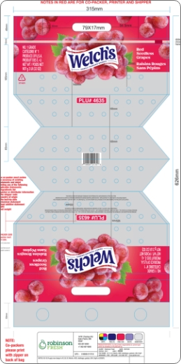 Welch’s Red Grapes packaging layout designed by Partners & Hunt as part of a brand design refresh