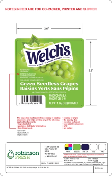 Welch’s Green Seedless Grapes label designed by Partners & Hunt as part of a brand design refresh