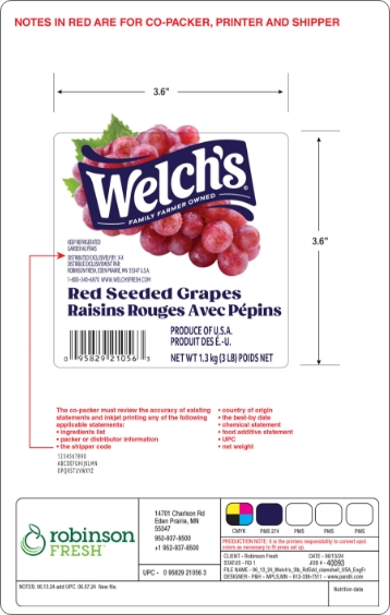 Welch’s Red Seeded Grapes label designed by Partners & Hunt as part of a brand design refresh